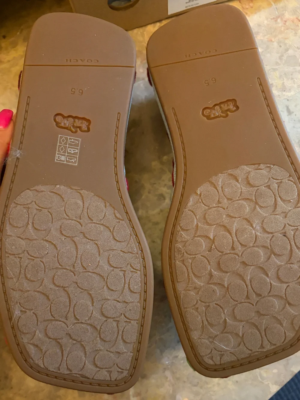 Coach Light Blue Cherry Embroidered Slip-On Mules new with tags - Picture 5 of 10